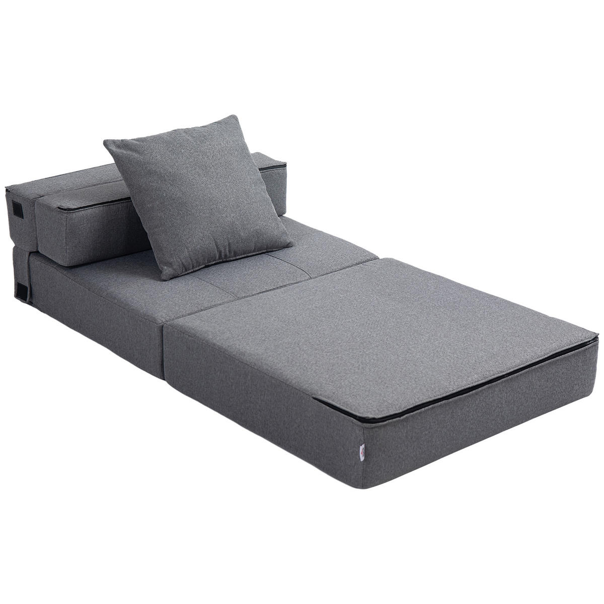 SCHLAFSESSEL DE-08269 2-in-1 mit abnehmbarem Bezug Dunkelgrau - Dunkelgrau, Textil (70/61/70cm) - ComfortXL