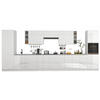KÜCHENZEILE 500 cm – Aspen KA2-M500 - in Weiß/Hochglanz - Weiß Hochglanz, Holz (500/212/58cm)