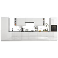 KÜCHENZEILE 500 cm – Aspen KA2-M500 - in Weiß/Hochglanz - Weiß Hochglanz, Holz (500/212/58cm)