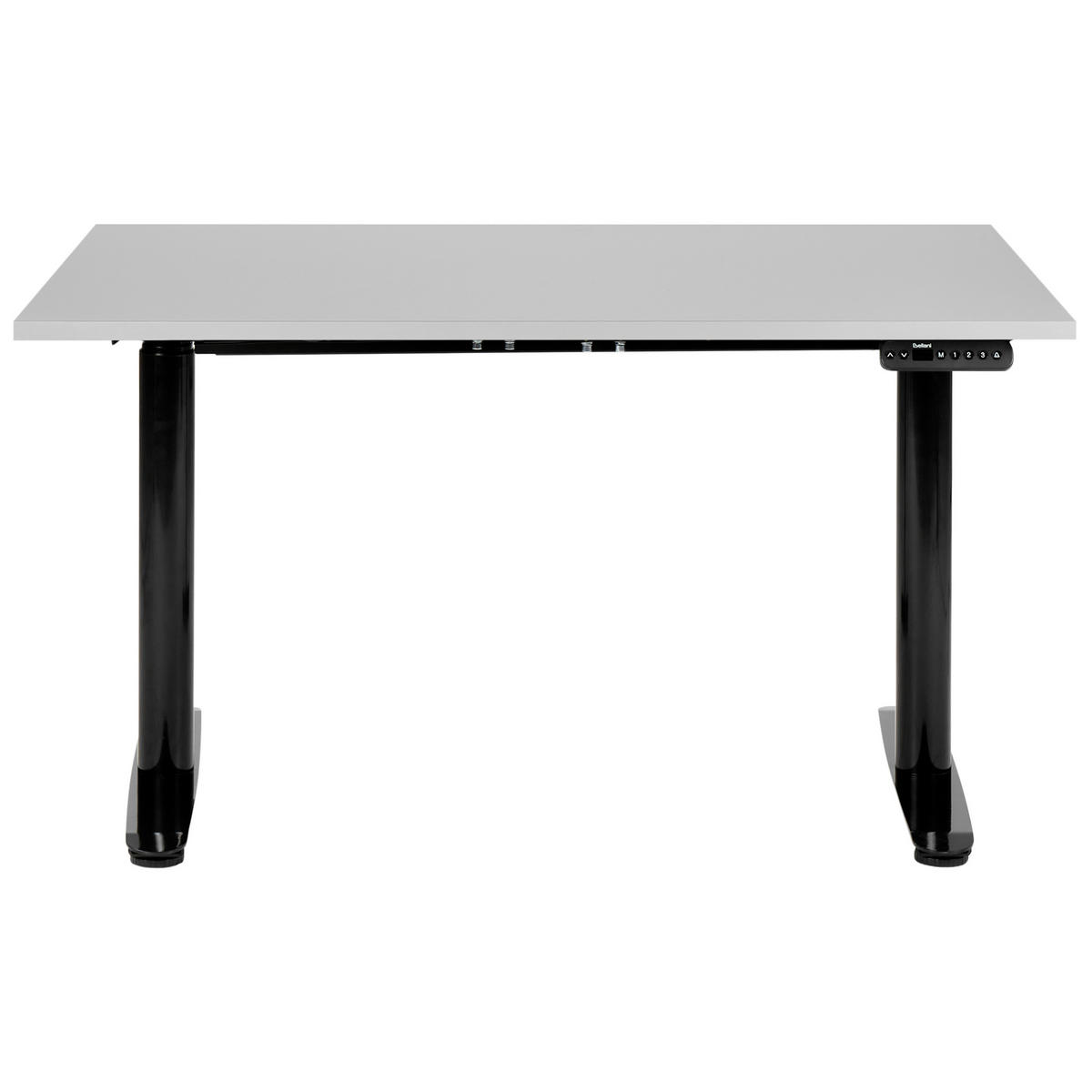 SCHREIBTISCH grauschwarz 120/72 cm elektrisch höhenverstellbar Destin IV - Schwarz/Grau, Holz (72/120/67cm) - Beliani