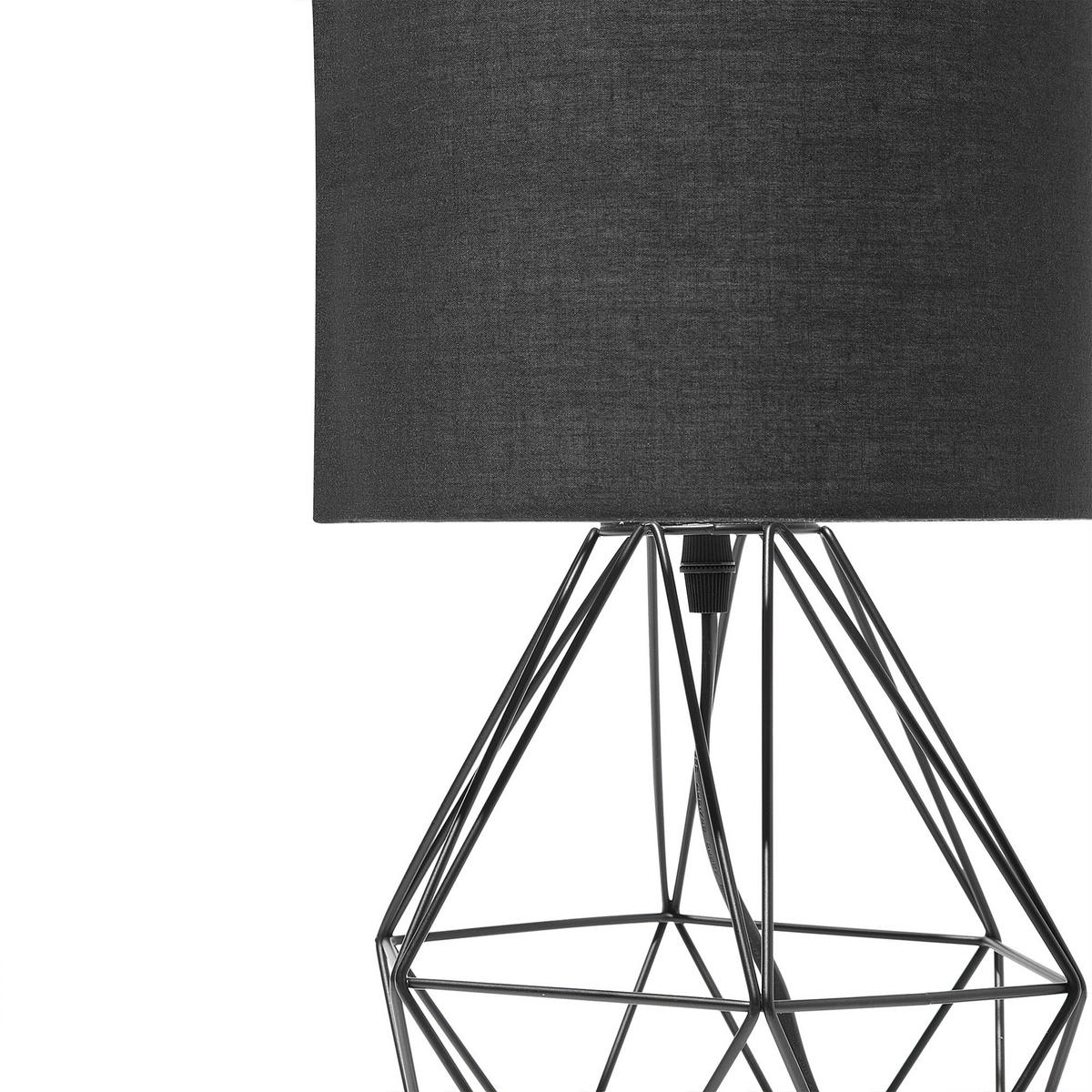 TISCHLAMPE Maroni 22/22/35 cm - Schwarz, Metall (22/22/35cm) - Beliani