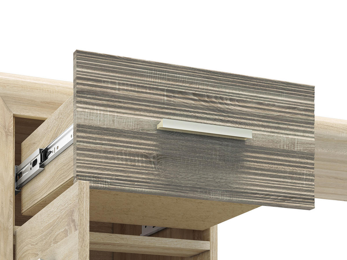 SCHREIBTISCH Castel Sonoma Eiche / Sonoma Eiche Trüffel 120 / 58 / 78cm - Braun/Sonoma Eiche, Holz/Holzwerkstoff (58/120/78cm) - Feldmann-Wohnen