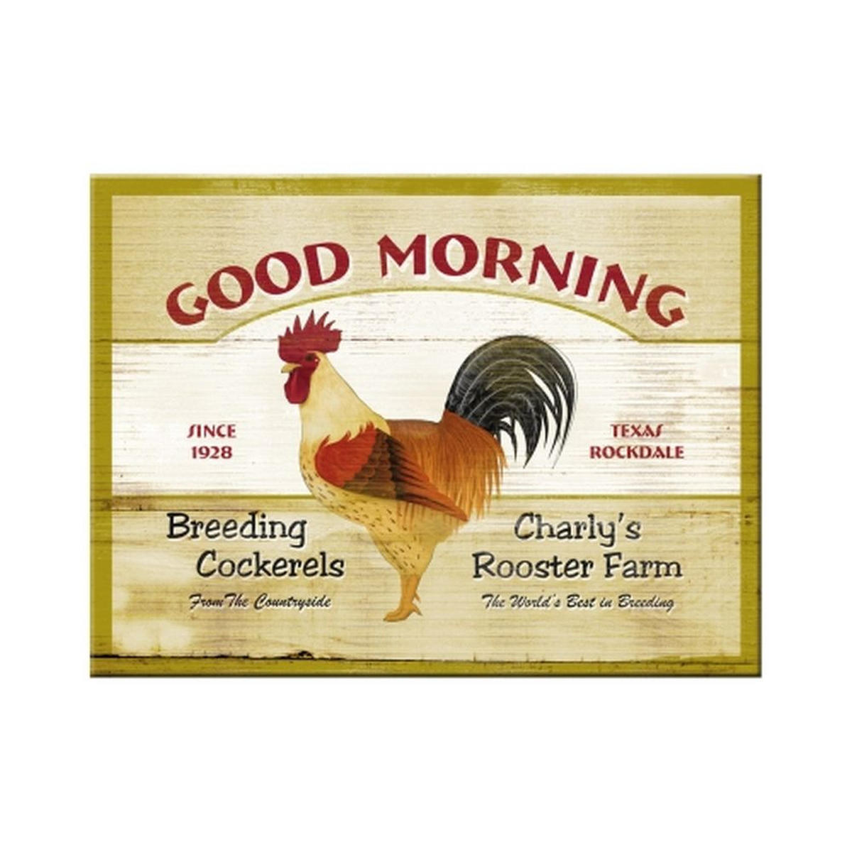MAGNET 6/8 cm Animal Club Good Morning - Multicolor, Metall (8/6/0.1cm) - Nostalgic-Art