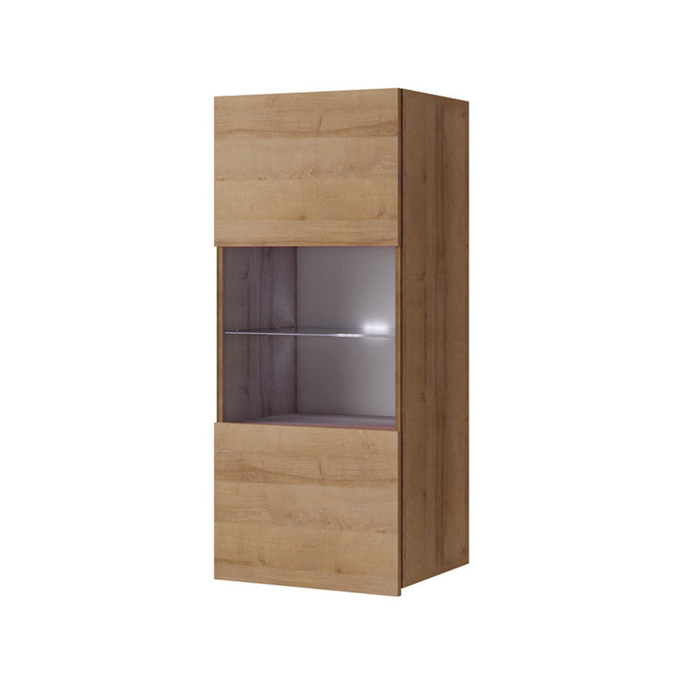 VITRINE Cairns-132 - Braun, Holzwerkstoff (45/117/32cm) - Lomado