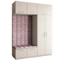 GARDEROBENSCHRANK REMA 180/240/60 cm Modern Garderobe-Set Kaschmir - Kaschmir/Lila, Holzwerkstoff (180/240/60cm) - MASSENO