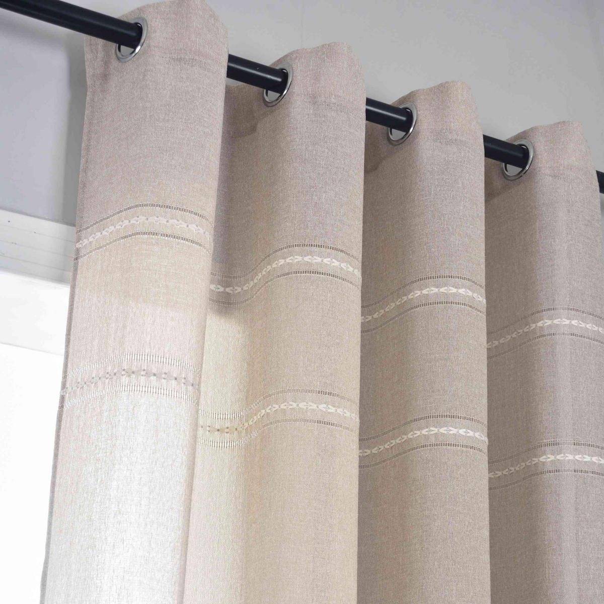VORHANG LEIPZIG HxB 245x145 cm Taupe - Taupe, Textil (145/245/245cm) - Gardinenbox