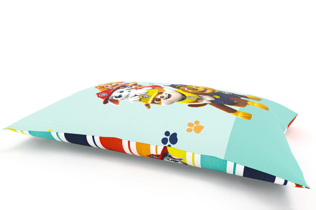 KINDER-SITZSACK - Paw Patrol_2 - Türkis/Weiß, Textil (100/25/135cm) - Green Bean