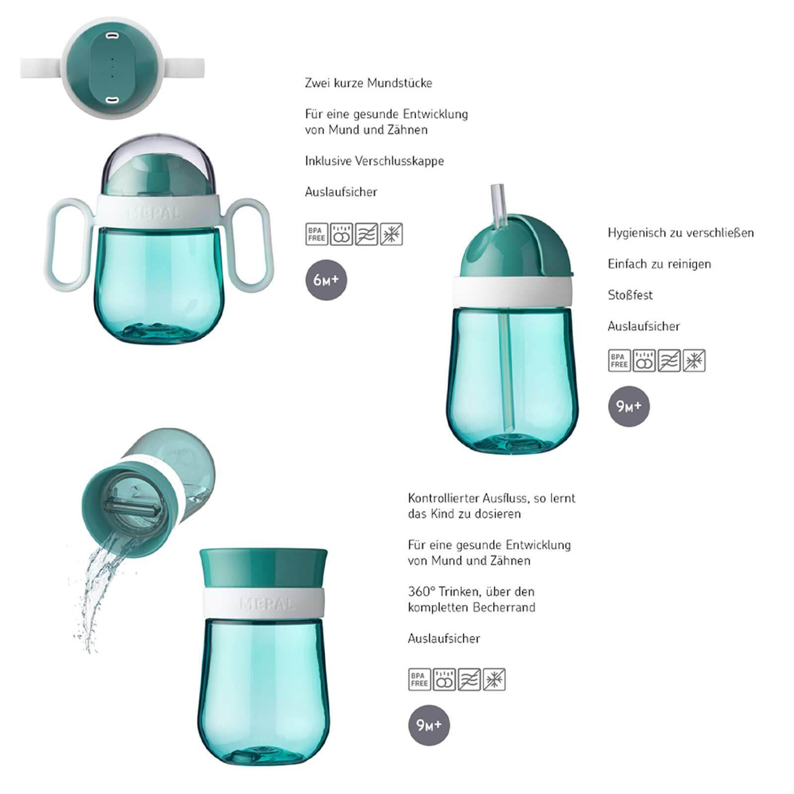 TRINKLERNBECHER Mio Flowers & Butterflies 3er Set - Hellrosa, Kunststoff (0.001L) - Mepal