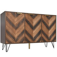 SIDEBOARD 120/38/76.5 cm Natur aus Holzwerkstoff mit 3 Türen - Naturfarben, Holzwerkstoff (38/76.5/120cm) - OKMYHOME