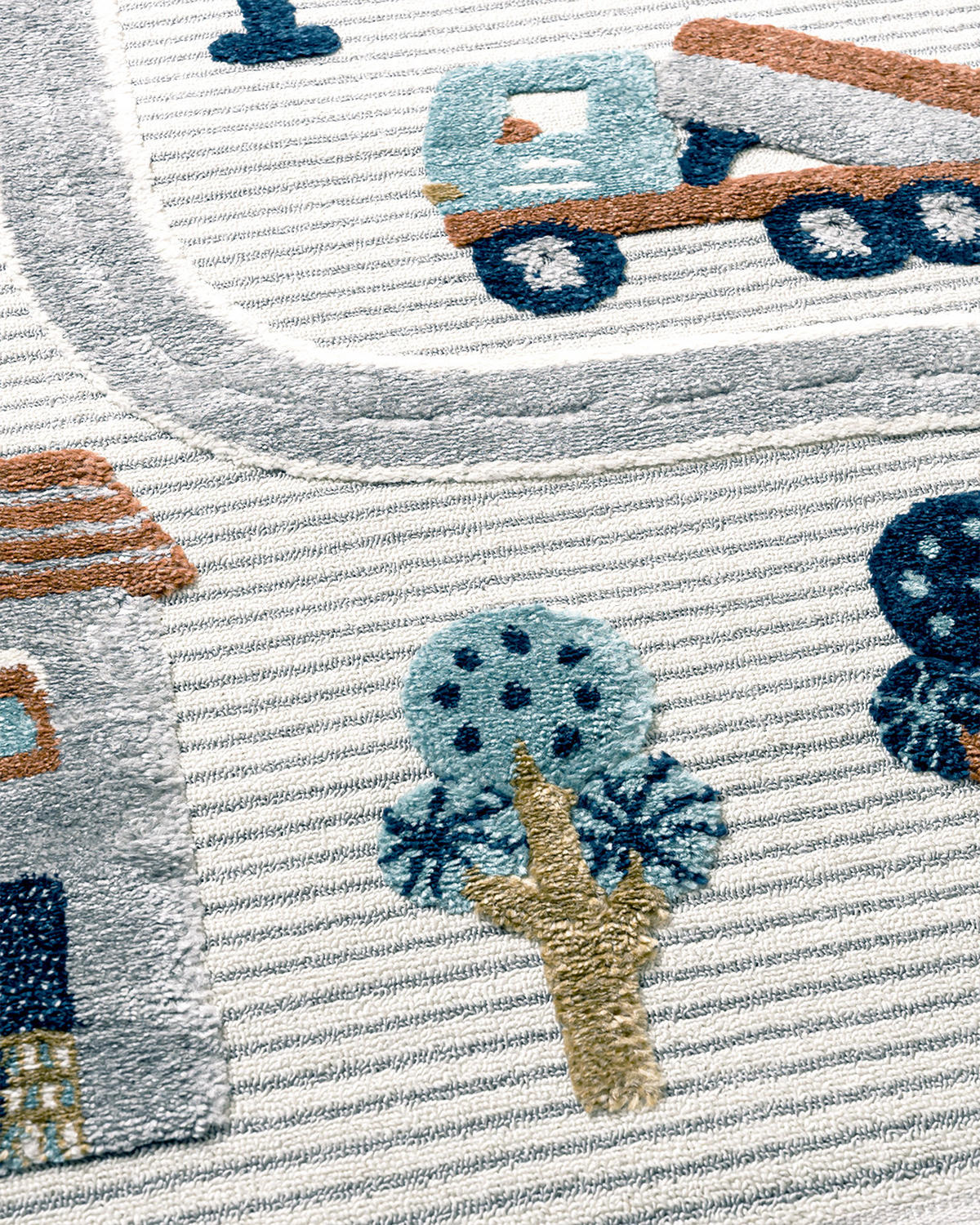 KINDERTEPPICH Buffo Lilu Mazovia 140x200cm Braun Creme Straßen Mittelflor - Braun, Textil (140/200cm) - Mazovia