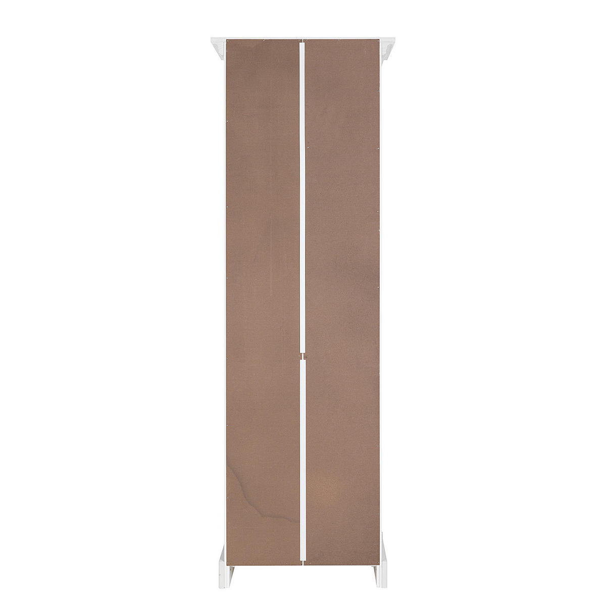 MASSIVES REGAL - Kiefer Weiß - Weiß/Kieferfarben, Holz (63/199/47cm) - home24