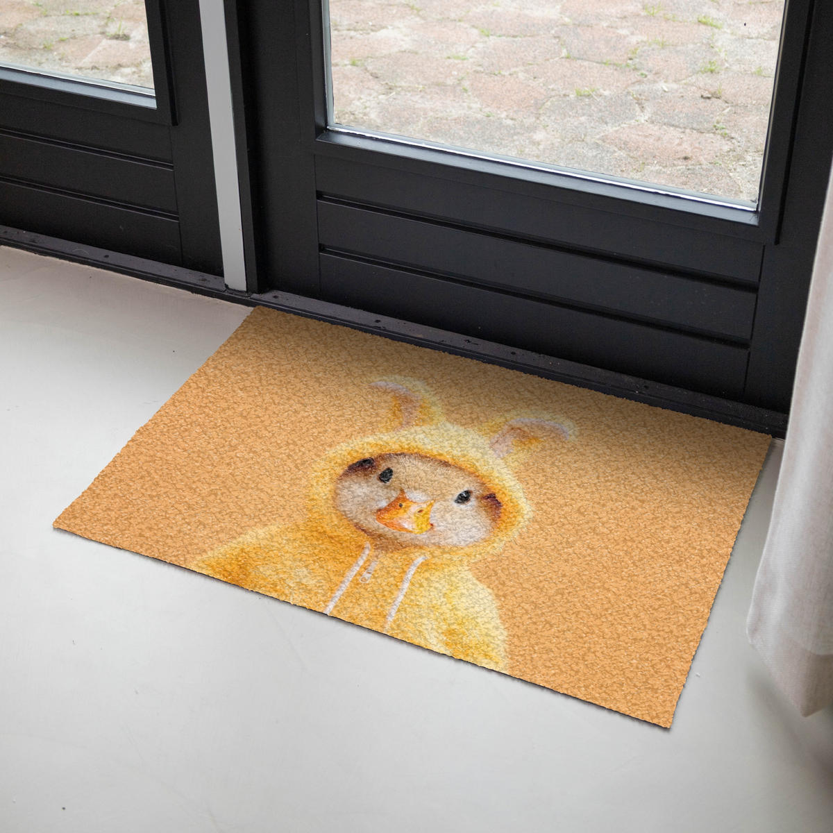 PREPRAŽNIK ZA VRATA Påskhare - Kostym - Anka 90x60 cm - rumena, umetna masa (60/90cm) - MuchoWow