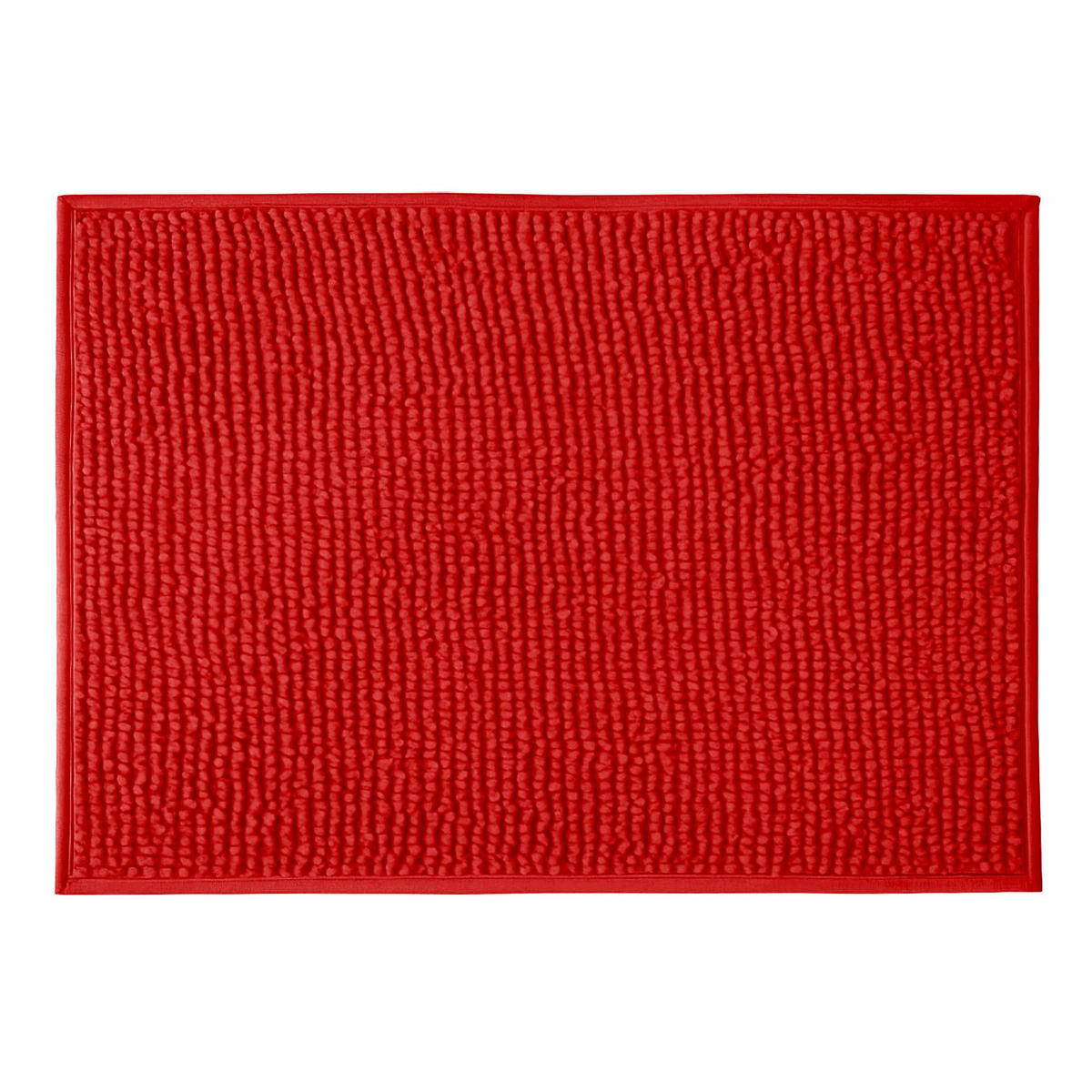 BADEMATTE Chenille Rot 60x90 cm - Rot, Textil (90/60cm) - Bestlivings