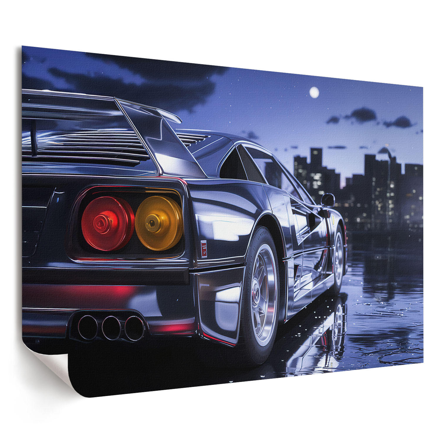 POSTER - 42x29 cm (A3) - Veil 21 - Sportwagen - Violett, Textil (42/29.7/0.1cm) - TULUP