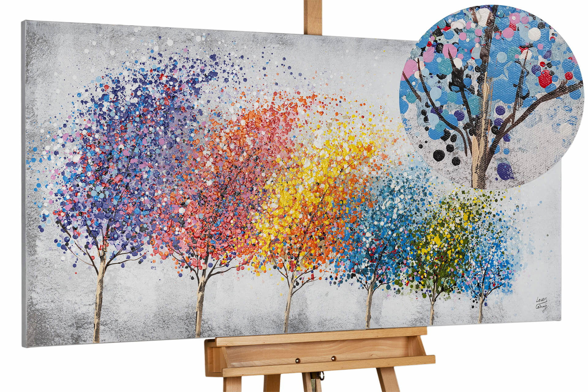 ÖLGEMÄLDE 140/70 cm - Multicolor, Holz/Textil (1.98/70cm) - KUNSTLOFT