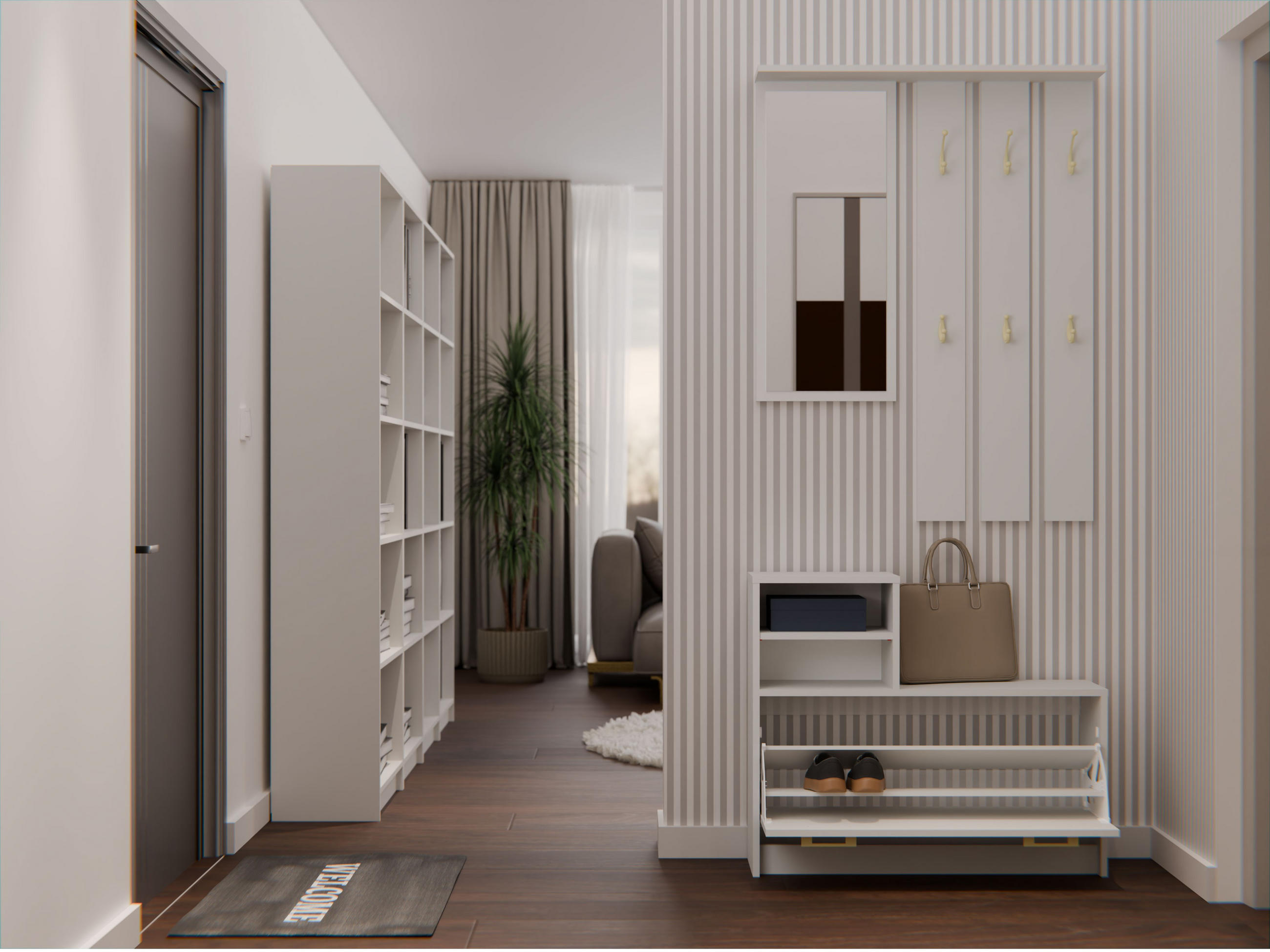 Thumbnail - kommodly Garderobenset, Beige, Holzwerkstoff, 85x180x24 cm, Garderobe, Garderoben-Sets & Serien, Garderoben-Sets