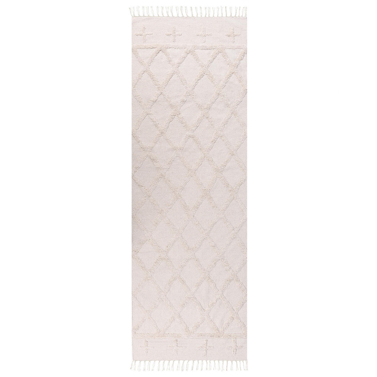 BĚHOUN Tozlu 230/80 cm - béžová, textil (80/230cm) - Beliani