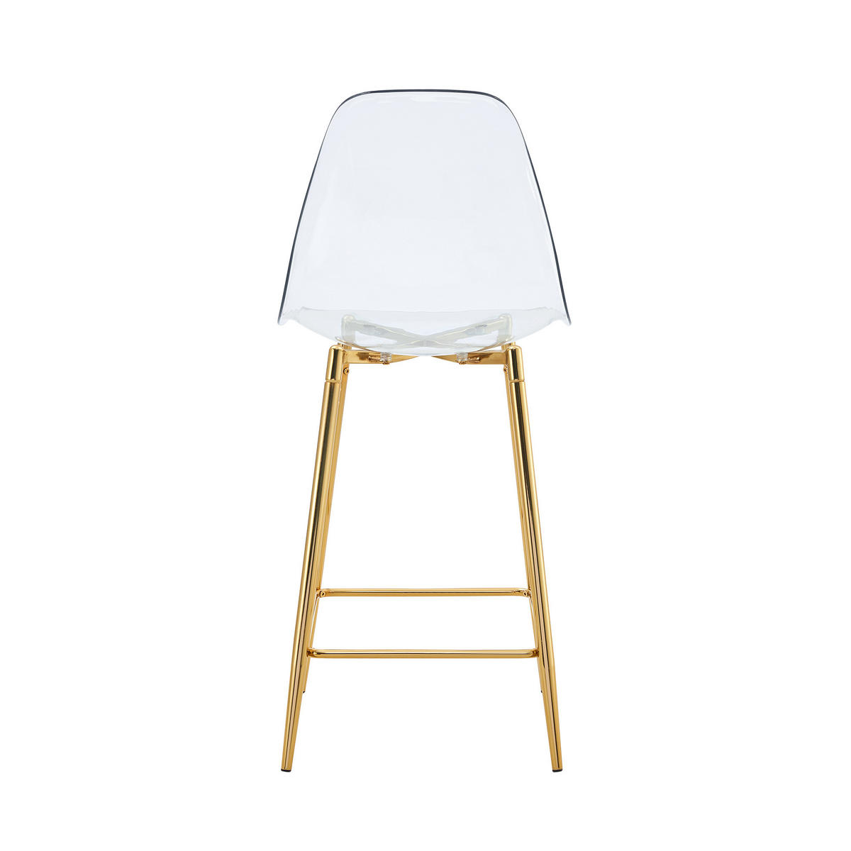 BARHOCKER DE-36603 2er Set mit transparenter Sitzschale Schwarz - Goldfarben, Kunststoff (45/102/51cm) - ComfortXL