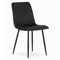 ESSZIMMERSTUHL JEWA schwarzer Sitz, schwarze Beine - Schwarz, Textil (43/90/51cm) - Valora