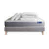 BETT Actiflex dream Taschenfederkern und Memory-Schaum 160 x 200 cm h1 - Kit Bettgestell Grau - Mit Kissen und Bettdecke - Beige/Grau, Holz/Textil (160/200cm) - ACTISOM