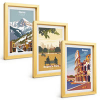 BILDER SET 3er Set - 20x30 cm Goldrahmen - Ouray Mountains London Coliseum - Goldfarben, Kunststoff (20/30cm) - TULUP