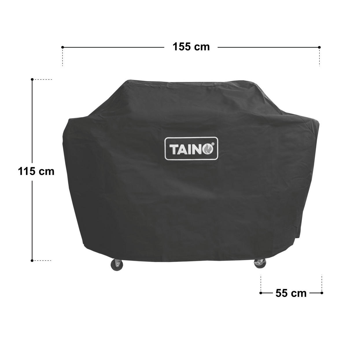 ABDECKHAUBE RED 6+1 - Schwarz, Textil (155/115/55cm) - TAINO