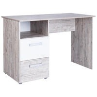 SCHREIBTISCH Bente mit 2 Schubkästen - Eichefarben/Weiß, Holzwerkstoff (115/77/60cm) - arthur berndt