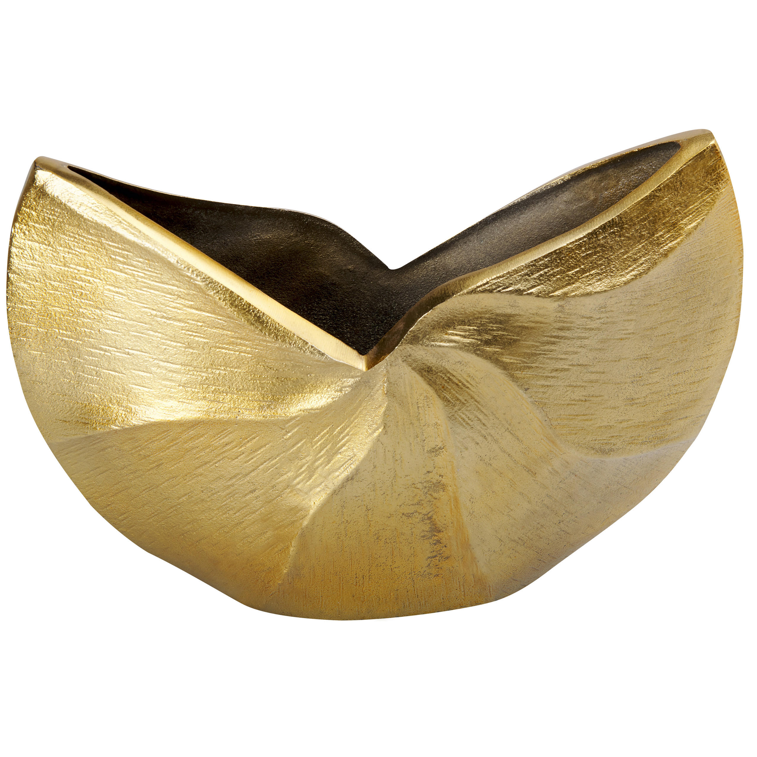 BLUMENVASE Aluminium gold Hattusa - Goldfarben, Metall (26cm) - Beliani