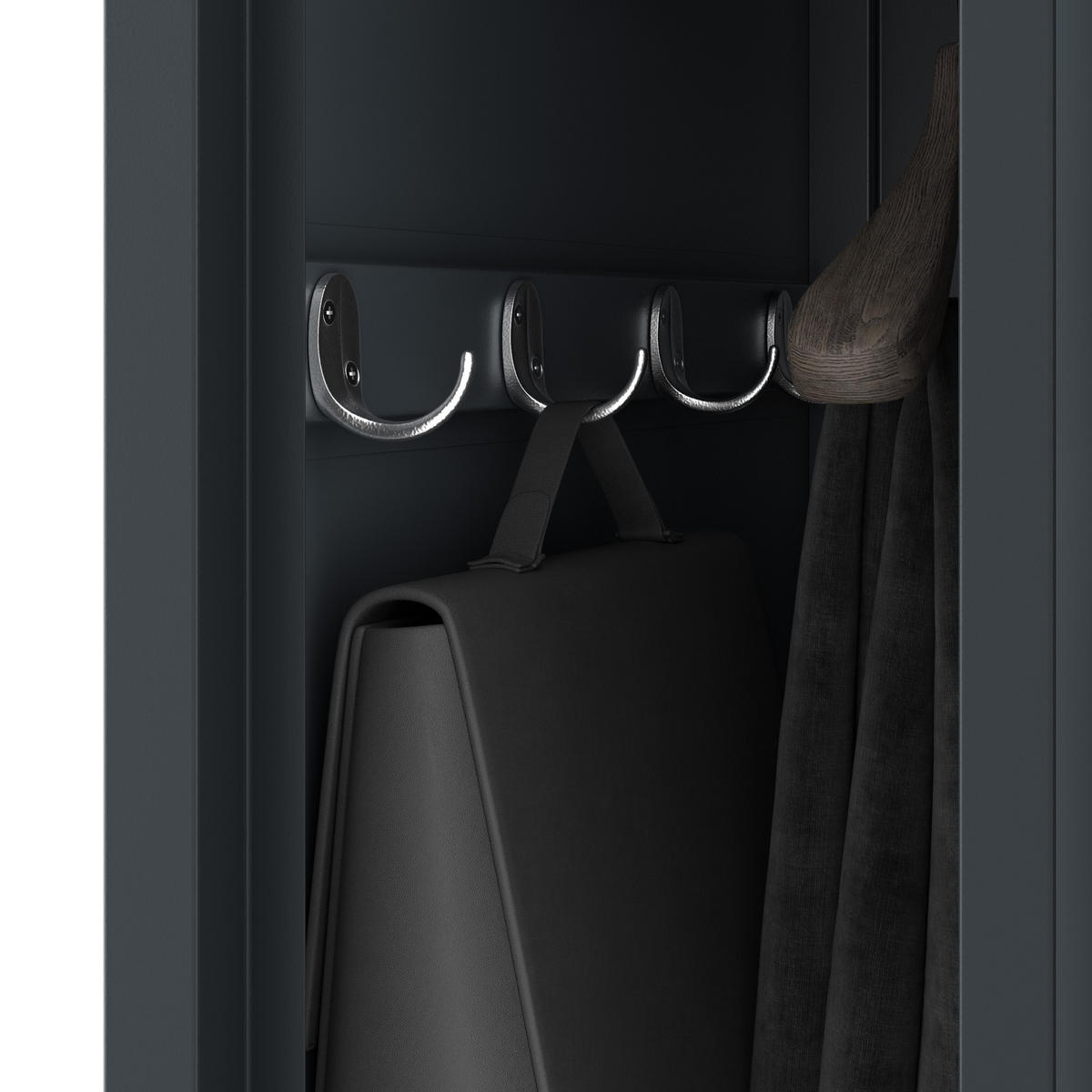 METALL-ARBEITSSCHRANK KACPER 1 Plus - Anthrazit, Metall (40/180/50cm) - Jan Nowak