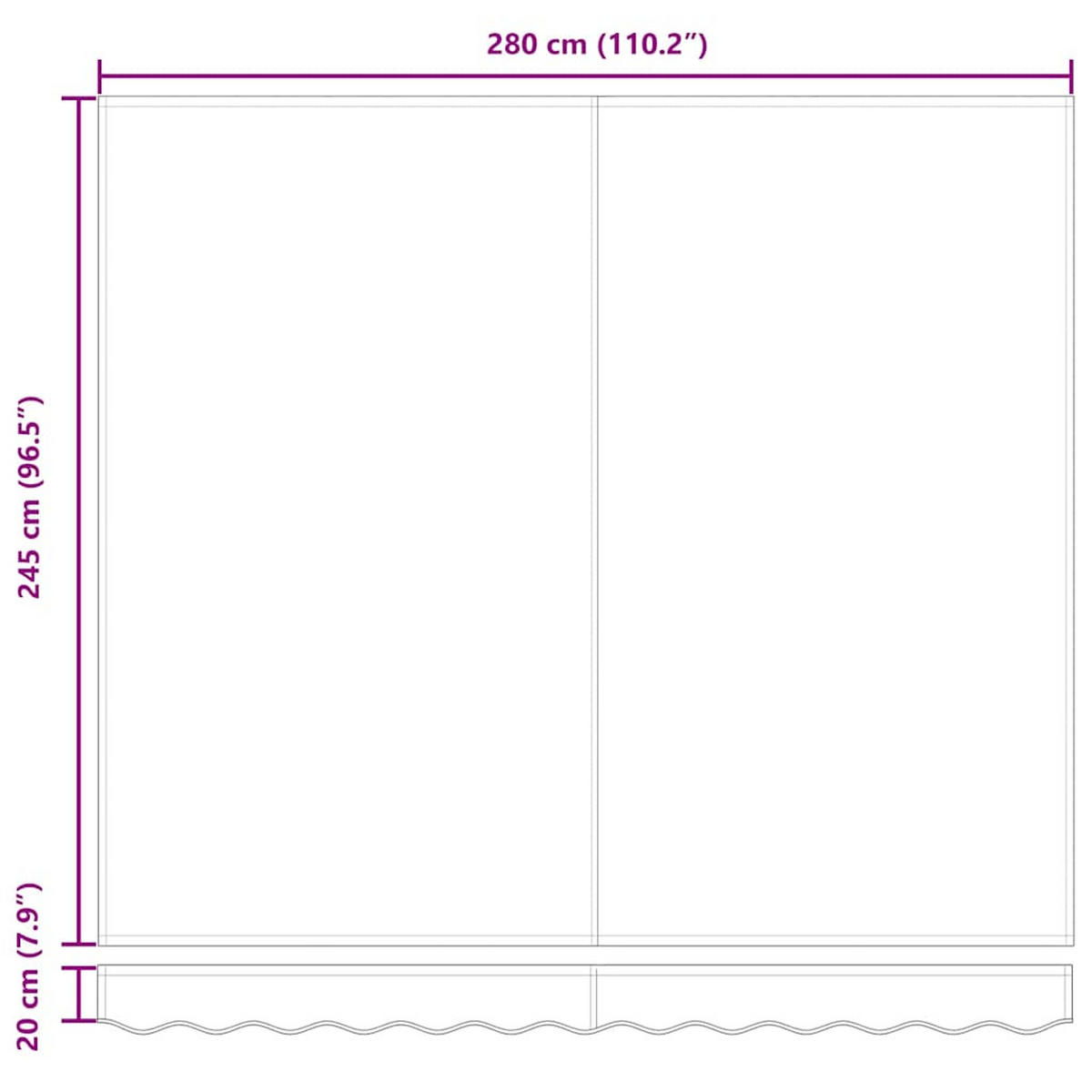MARKISENERSATZSTOFF Hellgrau 3/2.5 M Polyester - Hellgrau, Textil (280/20/245cm) - vidaXL