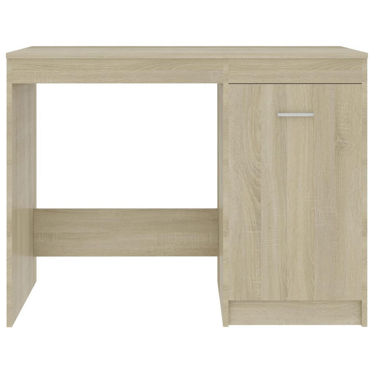 SCHREIBTISCH Modern mit 1 Schublade, 1 Tür 100/50/76 cm aus Holzwerkstoff Sonoma-Eiche Dekor - Beige/Sonoma Eiche, Holz (50/100/76cm) - vidaXL
