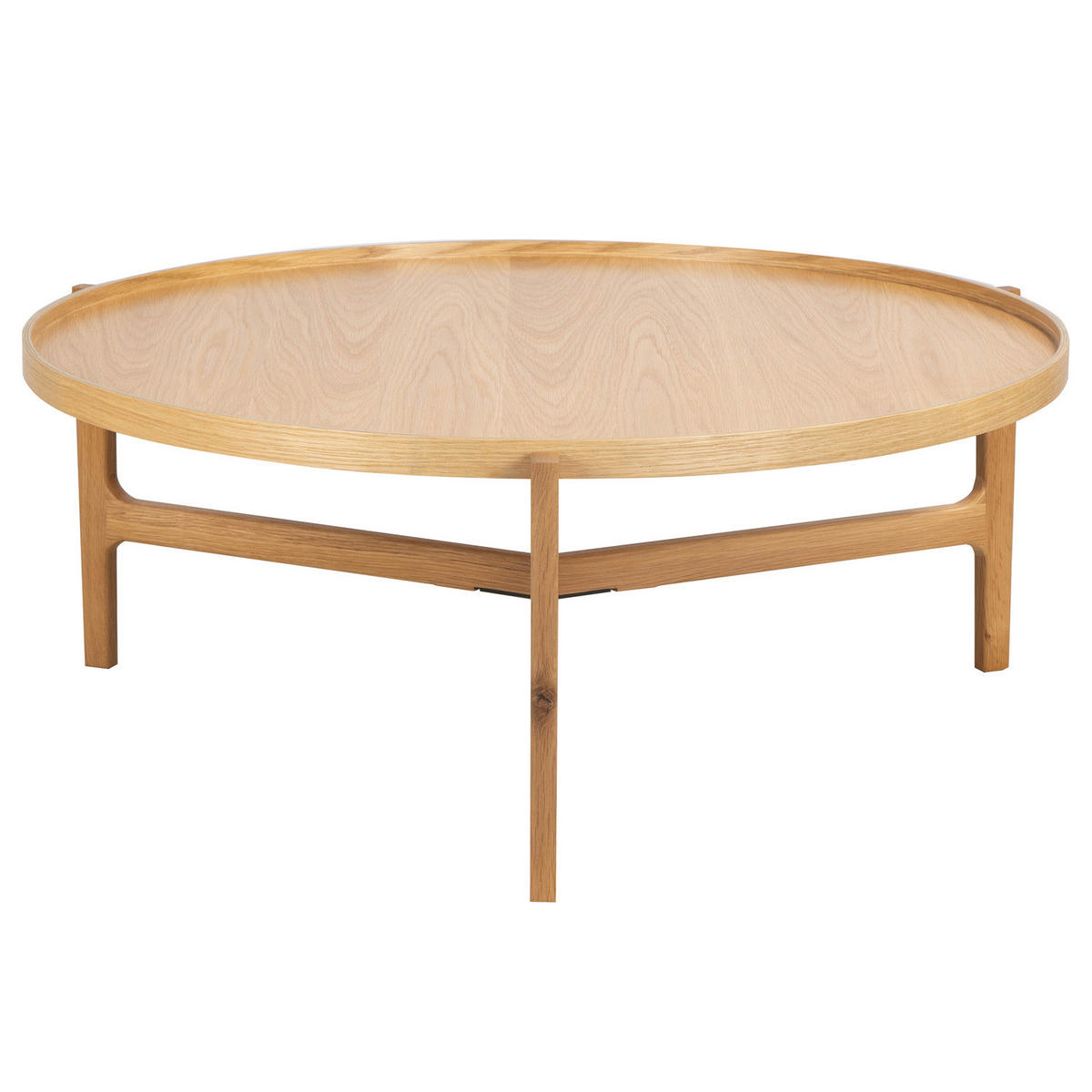 COUCHTISCH - Echtholzfurnier - Eiche - Braun, Holzwerkstoff (94/94/38cm) - home24