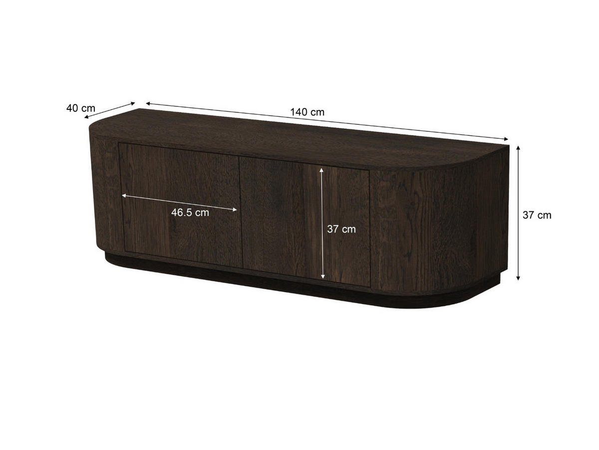 TV-SCHRANK aus Holz 140x40x45cm, braun - Braun, Holz (140/45/40cm) - Livingfurn