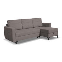 ECKSOFA KAIRO mit Schlaffunktion und Zwei Bettkasten (Braun) - Braun, Textil (230/150cm) - VENASI MÖBEL