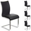 ESSZIMMERSTUHL ALADINO 4ER-SET - Schwarz, Textil/Metall (43/94/56cm) - IDIMEX