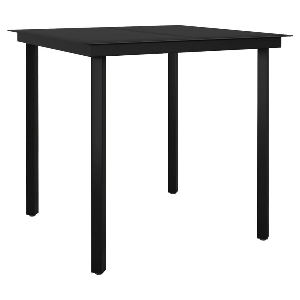 GARTENTISCH Tischarn 80/74/80 cm - Schwarz, Naturmaterialien (80/80/74cm) - ZMH