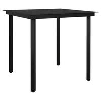 GARTENTISCH Tischarn 80/74/80 cm - Schwarz, Naturmaterialien (80/80/74cm) - ZMH