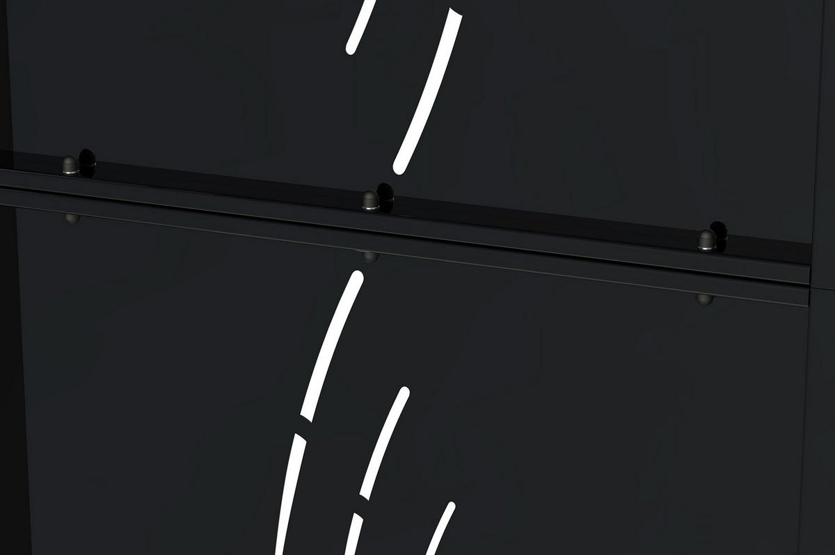GARTENTÜR aus mattschwarzem Stahl 1 m NALI VELETA H.120 cm - Schwarz, Metall (94/120cm) - Casanoov