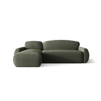 ECKSOFA mit Schlaffunktion LUCAS Quelle 37 Links - Dunkelgrün, Textil (240/145cm) - Bedante
