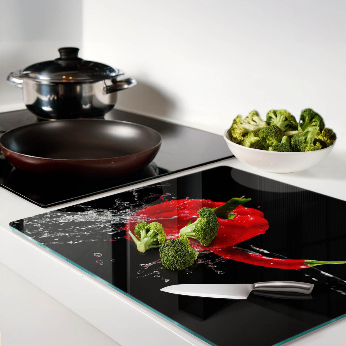 GLASPLATTE 60x52 cm Rote Paprika - Rot, Glas (60/0.4/52cm) - TULUP