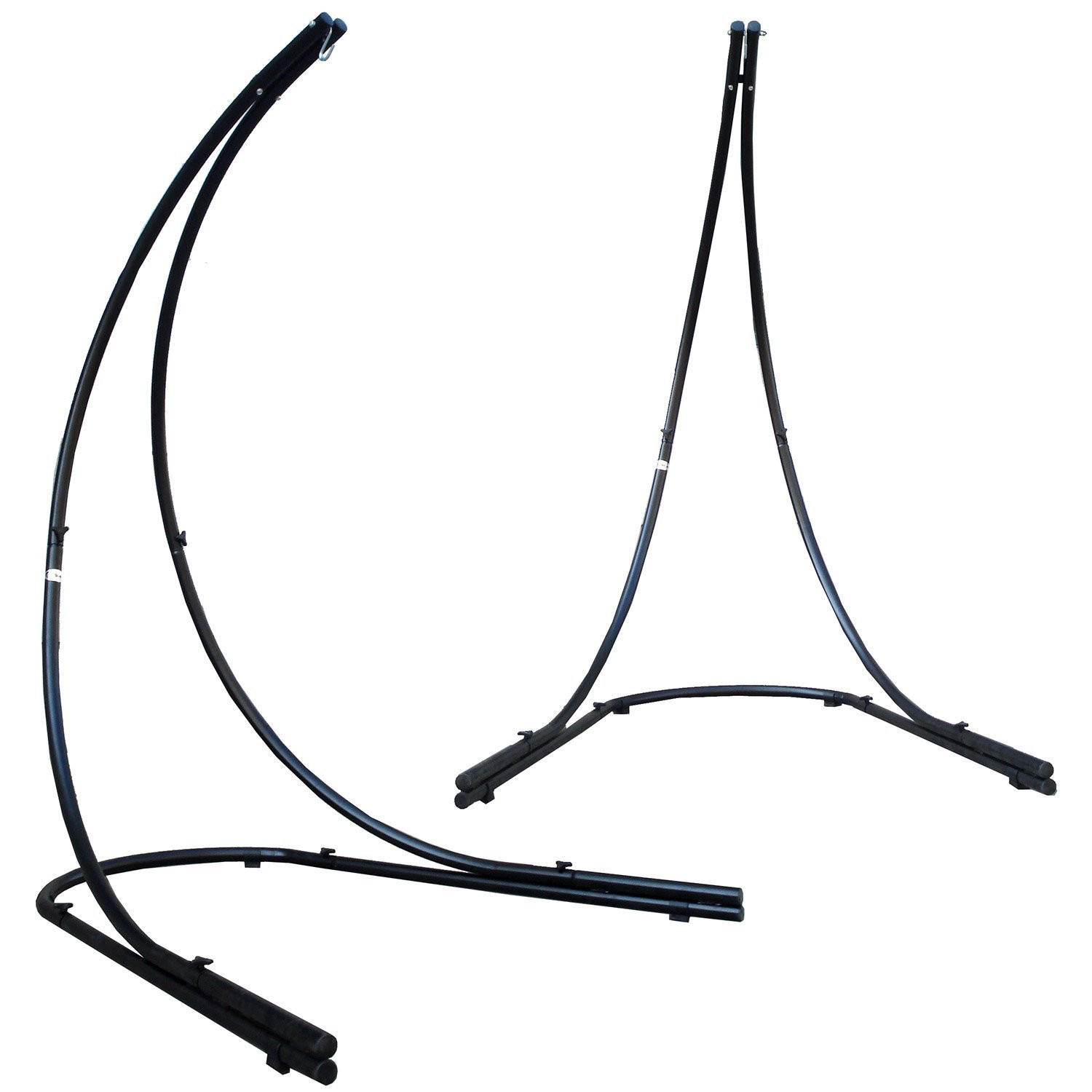 XL-HÄNGESESSELGESTELL, 210cm, bis 150kg, Schwarz - Schwarz, Metall (160/140/210cm) - Amanka