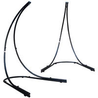 XL-HÄNGESESSELGESTELL, 210cm, bis 150kg, Schwarz - Schwarz, Metall (160/140/210cm) - Amanka