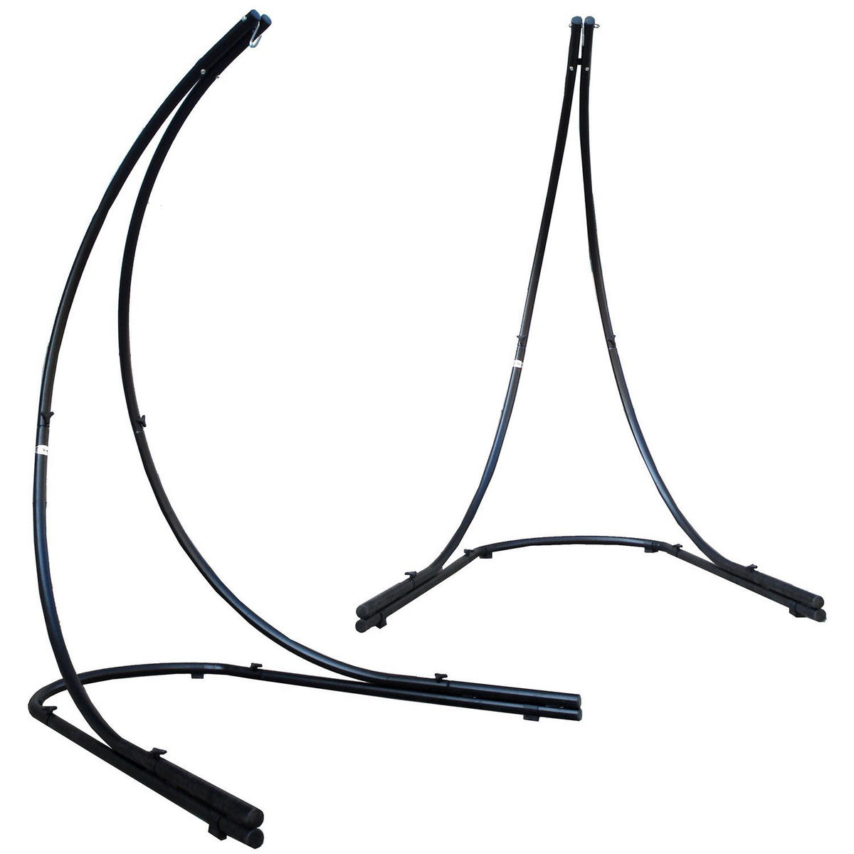 XL-HÄNGESESSELGESTELL, 210cm, bis 150kg, Schwarz - Schwarz, Metall (160/140/210cm) - Amanka