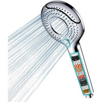 HANDBRAUSE mit Filter 3 Strahlarten Silber - Silberfarben, Metall (9/12.7/27cm)
