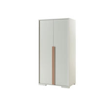 KINDERZIMMERSCHRANK Kariotta 99x56x195 2-trg. Holzwerkstoff Weiß/Buche - Buchefarben/Weiß, Holzwerkstoff (99/195/56cm) - 58aufmkessel