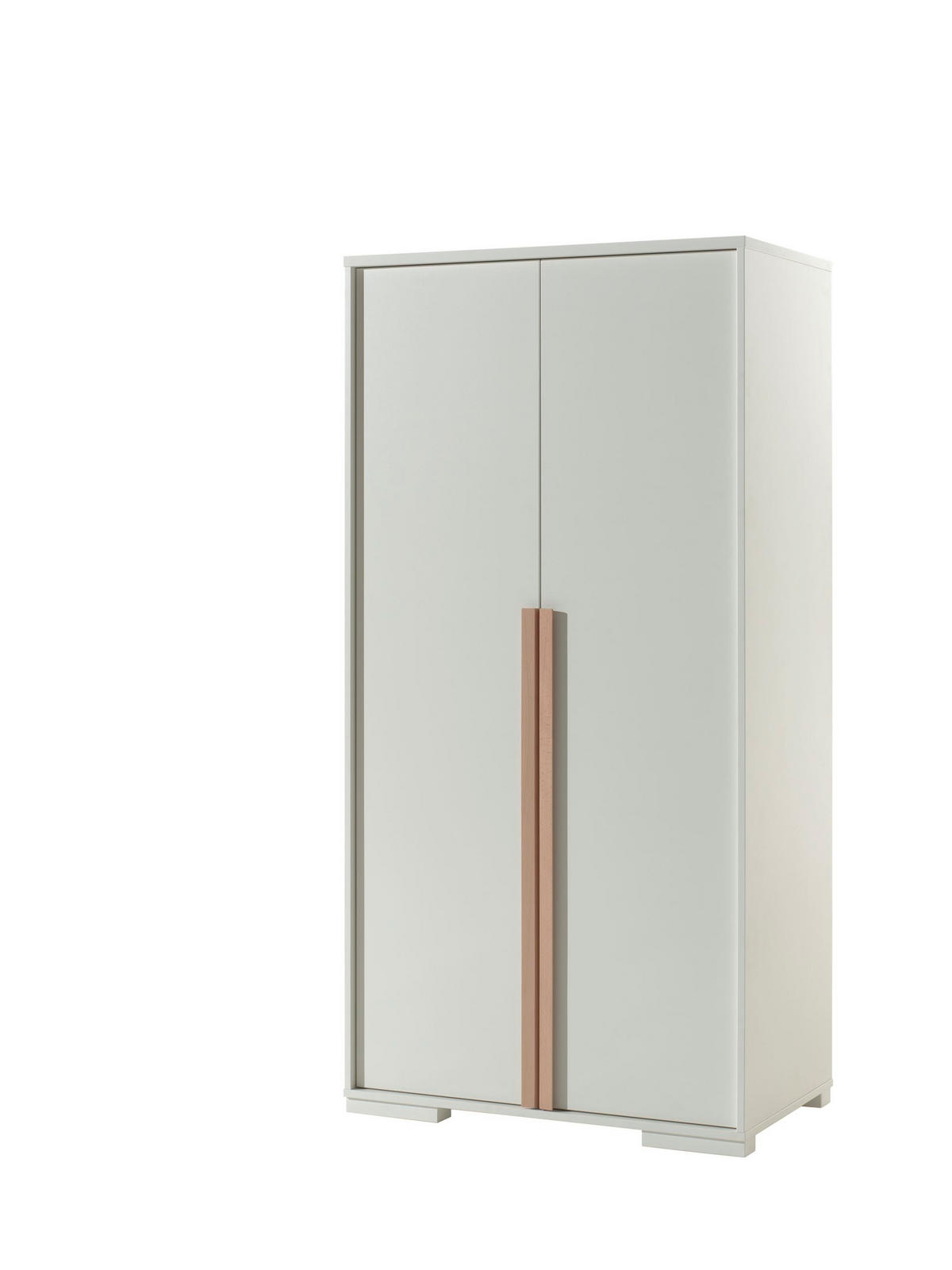 KINDERZIMMERSCHRANK Kariotta 99x56x195 2-trg. Holzwerkstoff Weiß/Buche - Buchefarben/Weiß, Holzwerkstoff (99/195/56cm) - 58aufmkessel