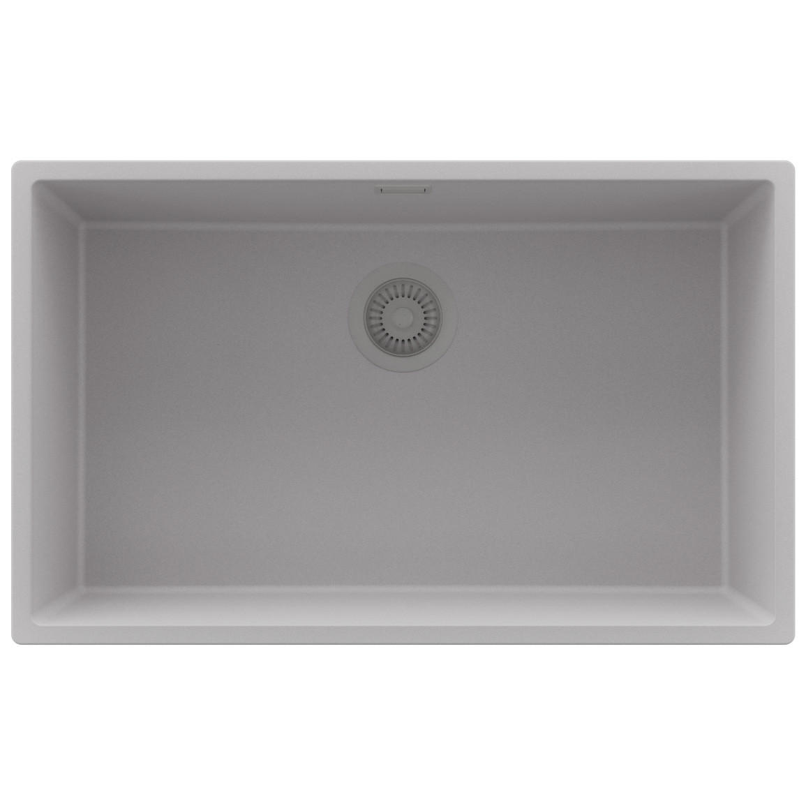 SPÜLBECKEN London Slim, 2-er set Grau 76/47 cm 1 Becken + Ablauf-Set ab 80er Unterschrank - Grau, Kunststoff (76/20/47cm) - Primagran