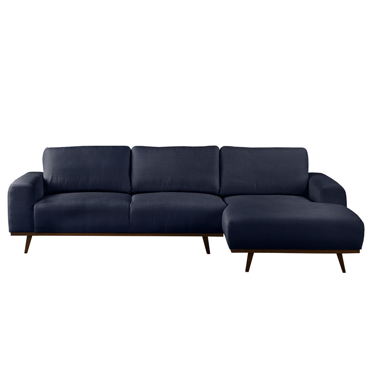 ECKSOFA - Strukturstoff - Dunkelblau, Textil (286/152cm) - home24