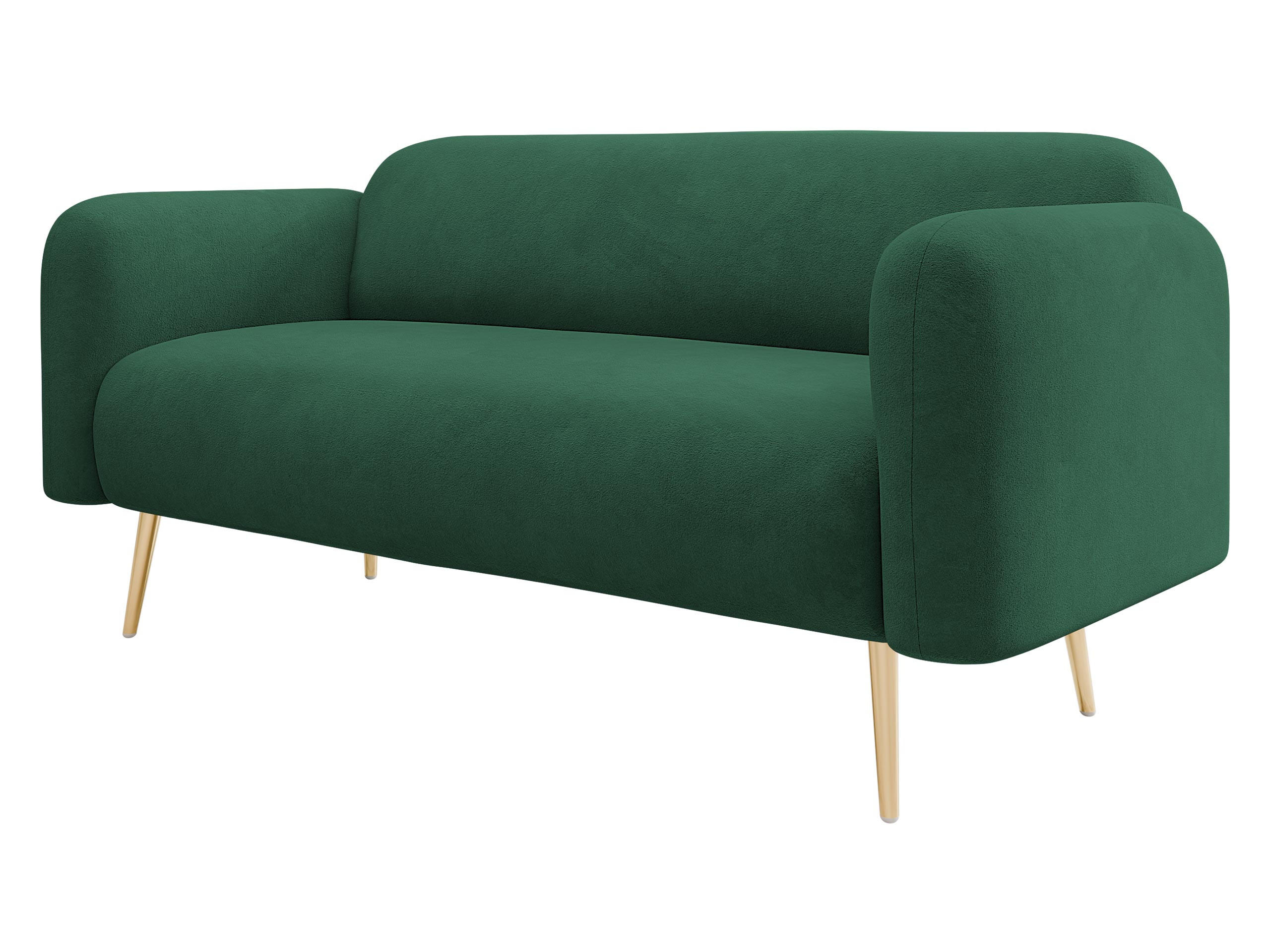SOFA Nami 2 - Goldfarben/Grün, Holz/Textil (174/75/71cm) - MIRJAN24