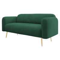 SOFA Nami 2 - Goldfarben/Grün, Holz/Textil (174/75/71cm) - MIRJAN24